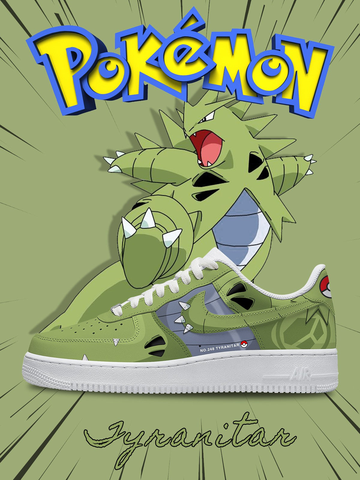 Tyranitar V.1 Custom Air-Style Sneakers