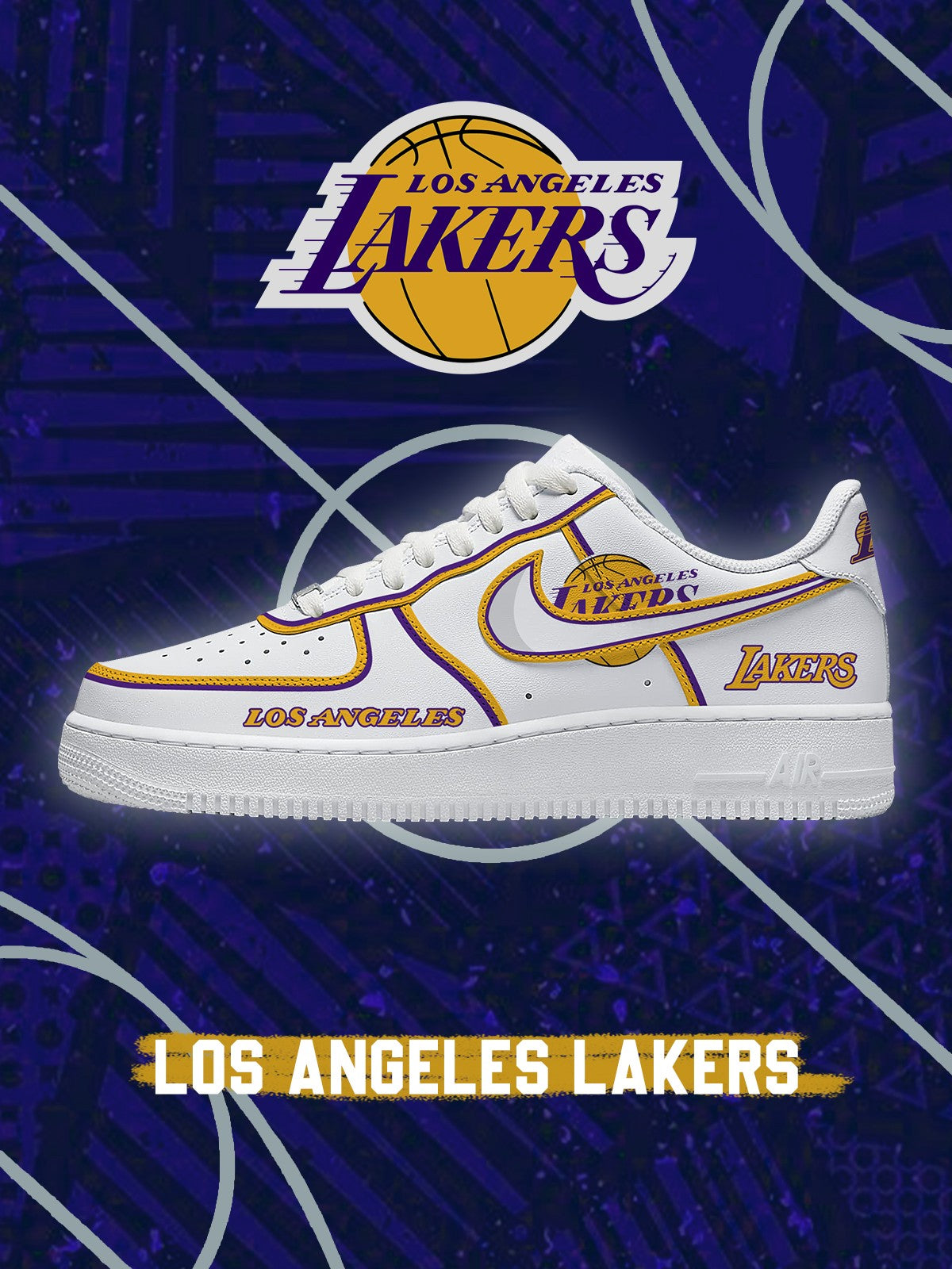 Los Angeles Basketball V.4 Custom Air-Style Sneakers