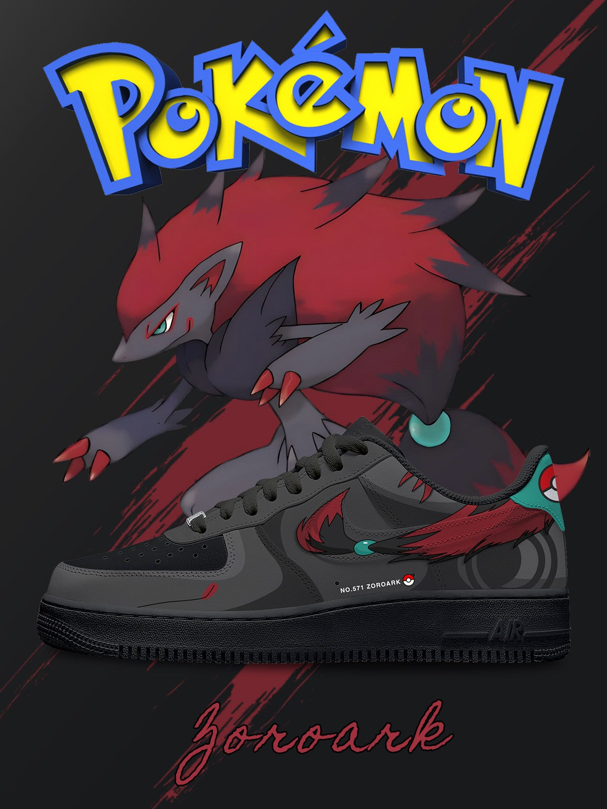 Zoroark V.1 Custom Air-Style Sneakers