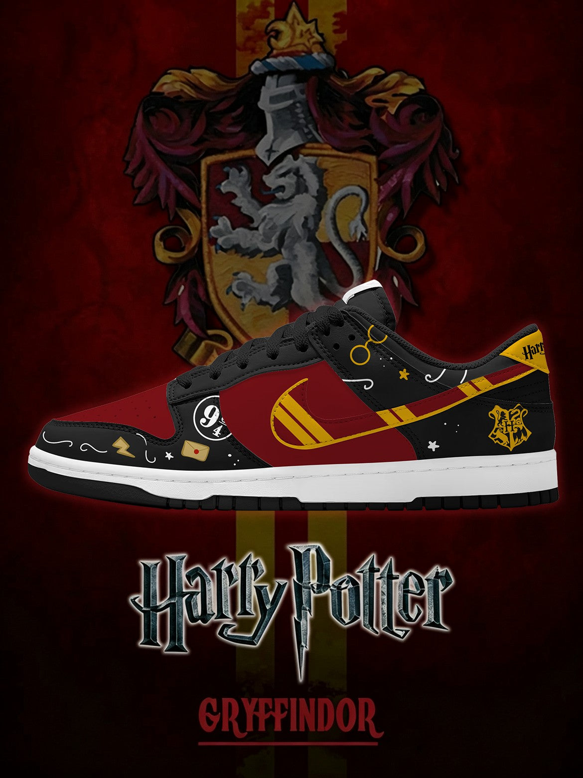 Hogwarts Gryffindor House V.2 Custom SB-Style Sneakers