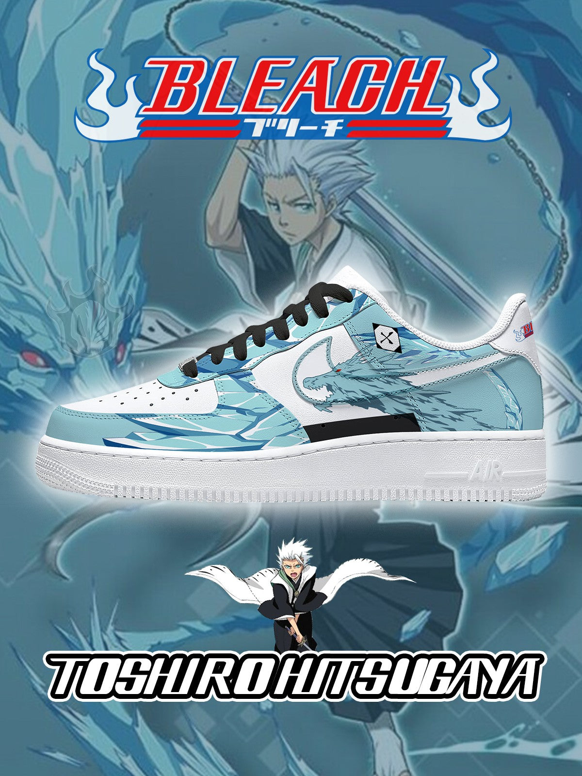 Toshiro Hitsugaya V.1 Custom Sneakers
