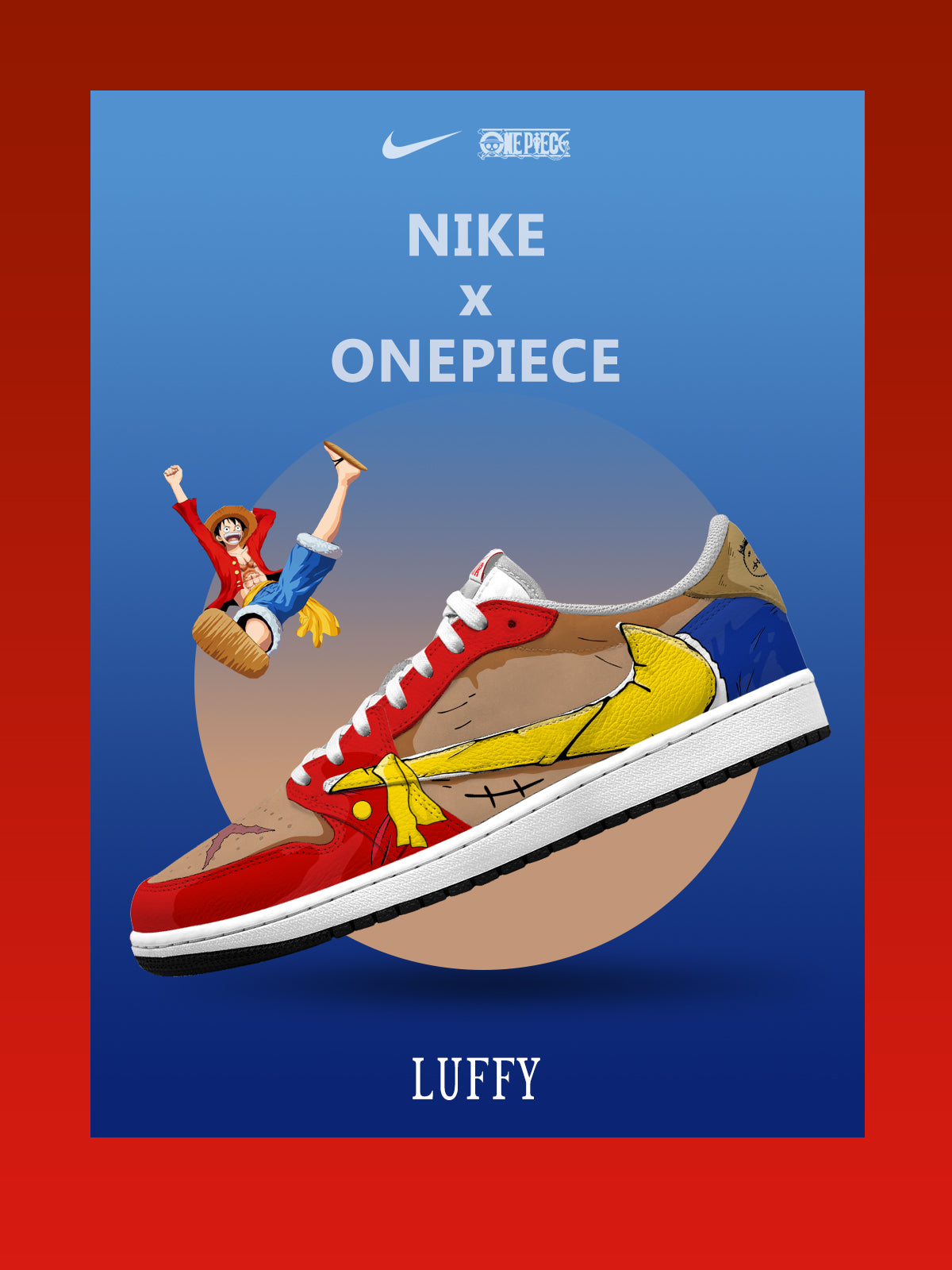 Monkey D. Luffy V.7 Custom TS Low Sneakers