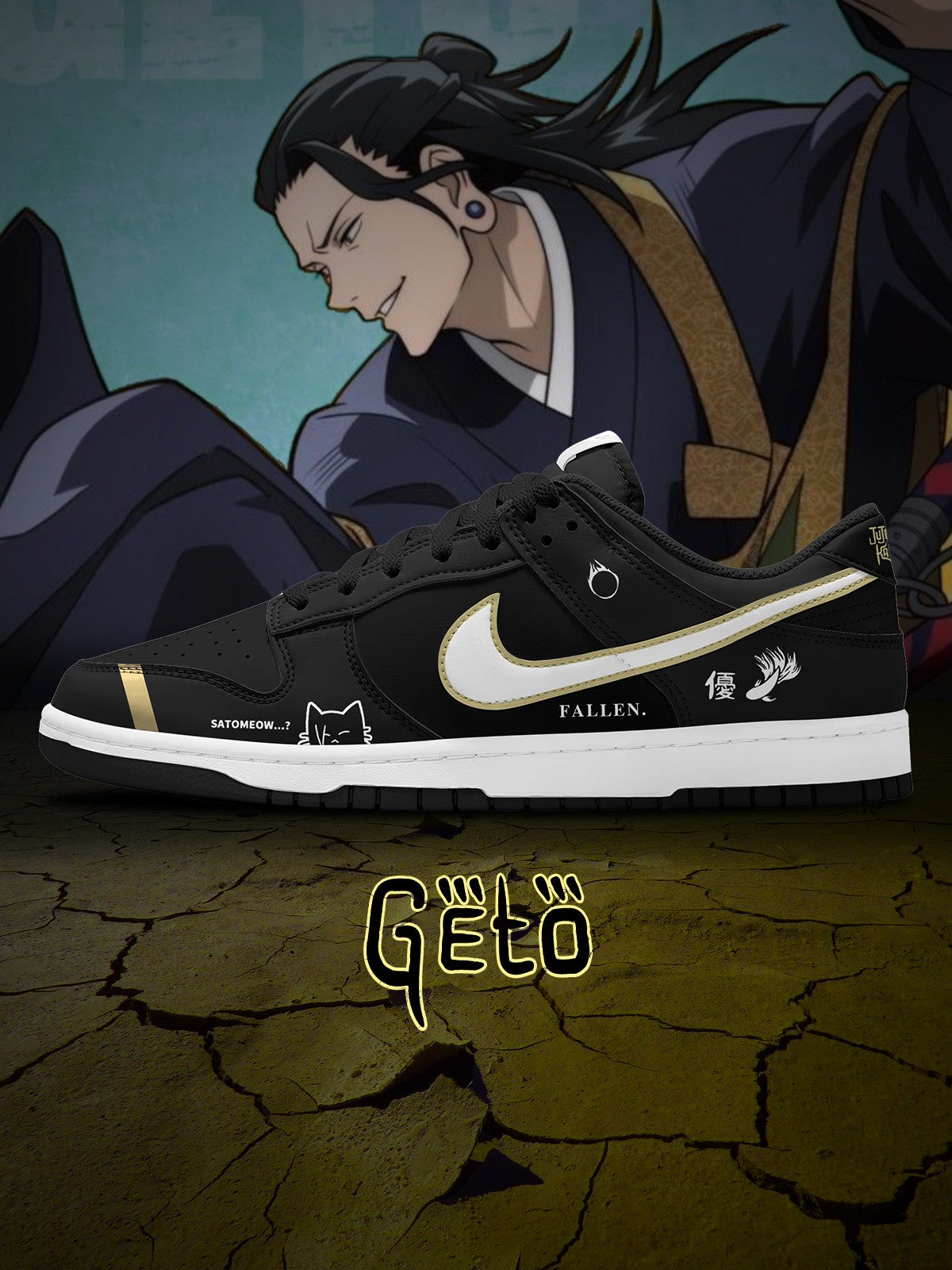 Suguru Geto V.1 Custom Court-Low Sneakers