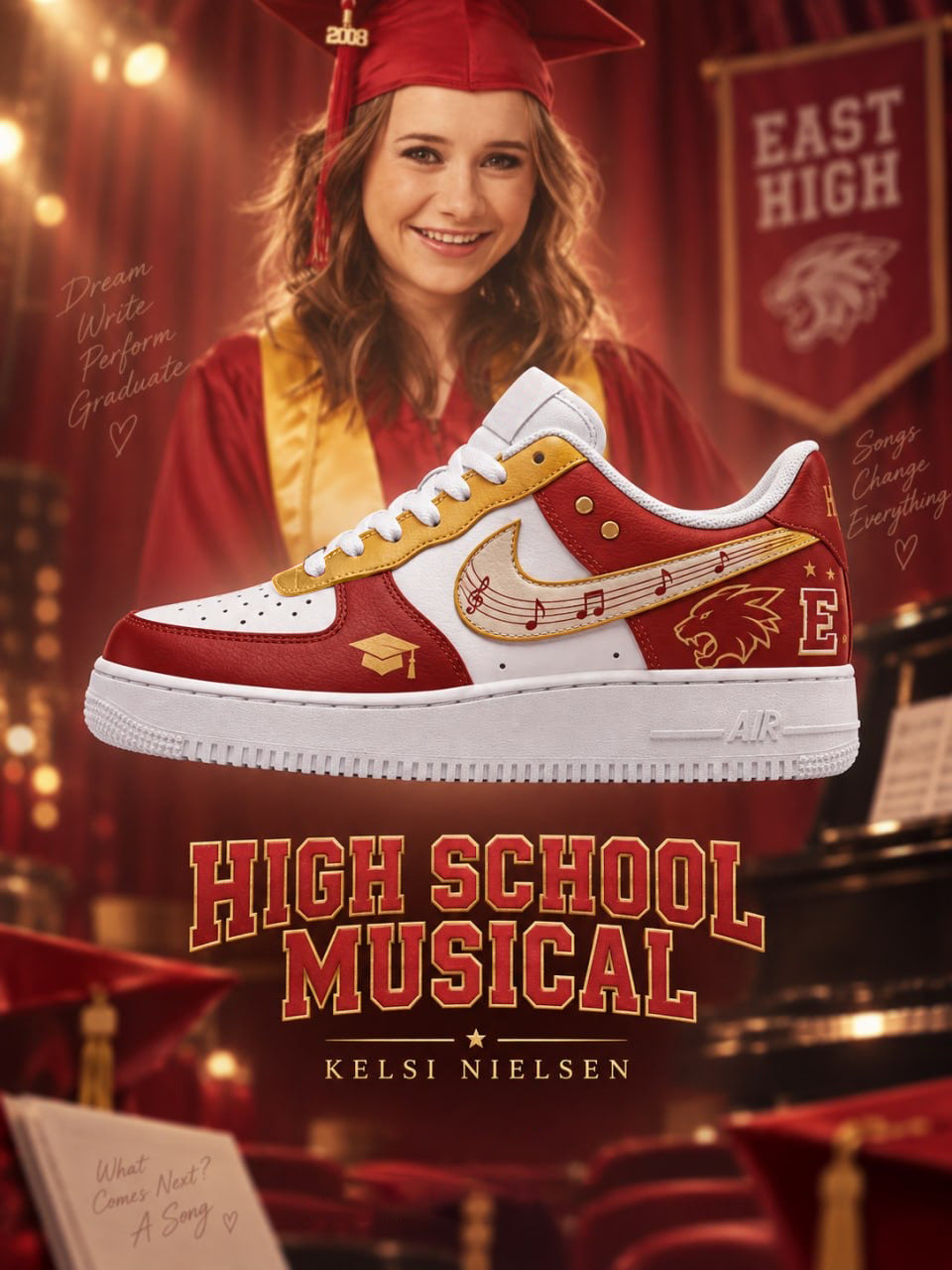 Kelsi Nielsen V.1 Custom Air-Style Sneakers