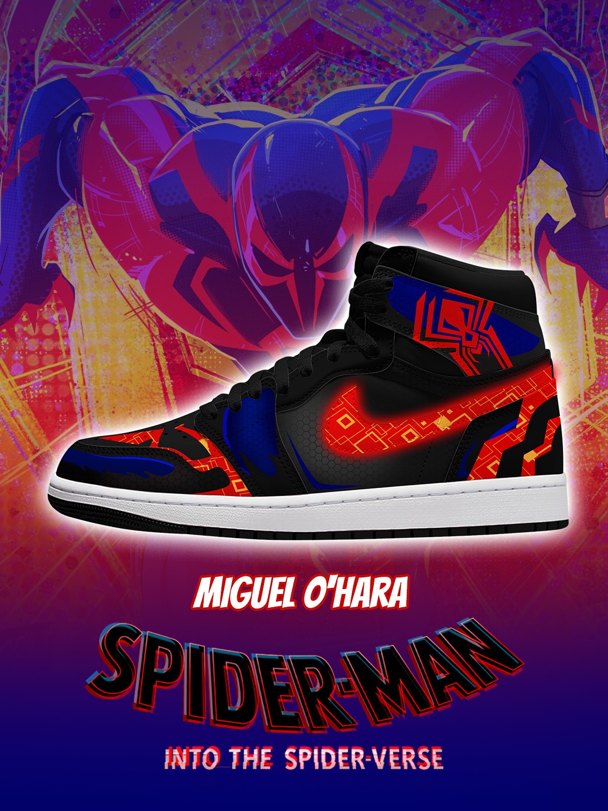 Miguel O'Hara V.1 Custom High-Top Sneakers