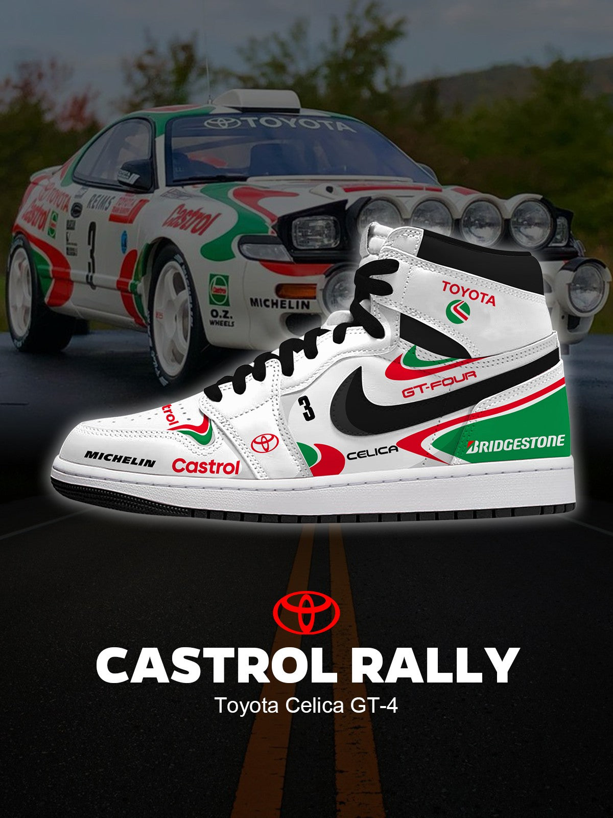 Rally Celica GT-4 V.1 Custom High-Top Sneakers