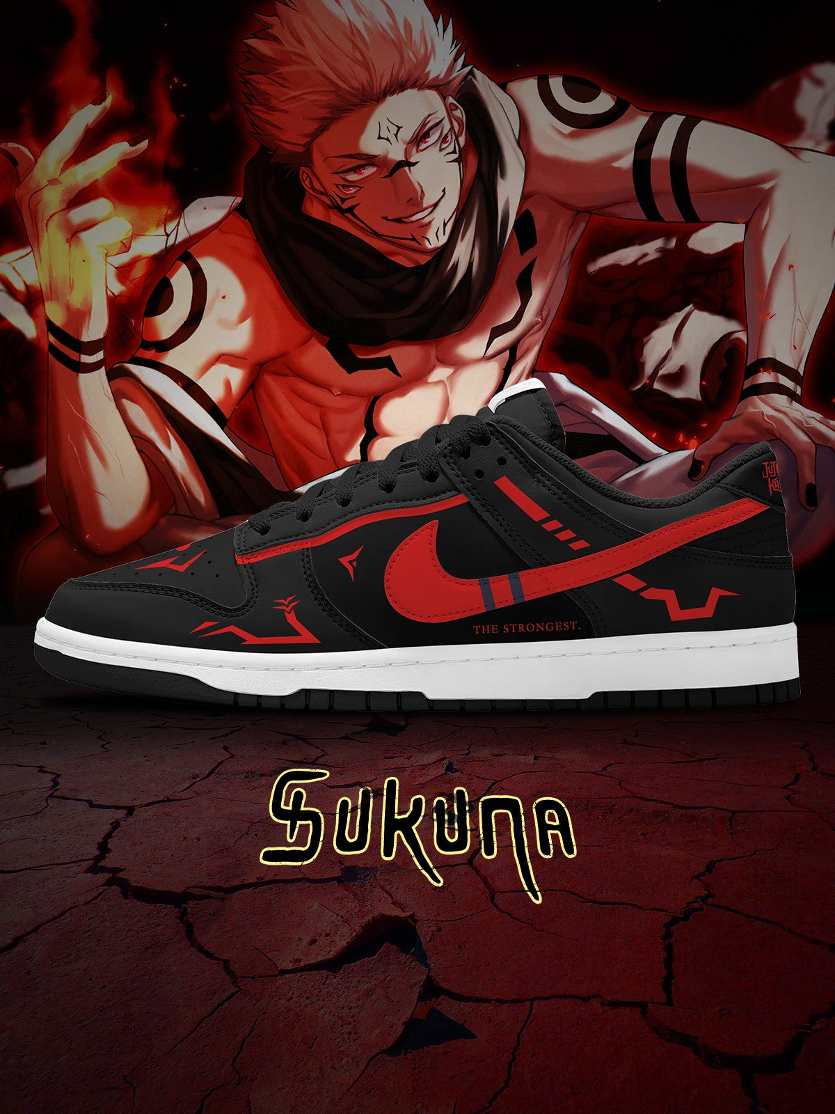 Sukuna V.1 Custom Court-Low Sneakers