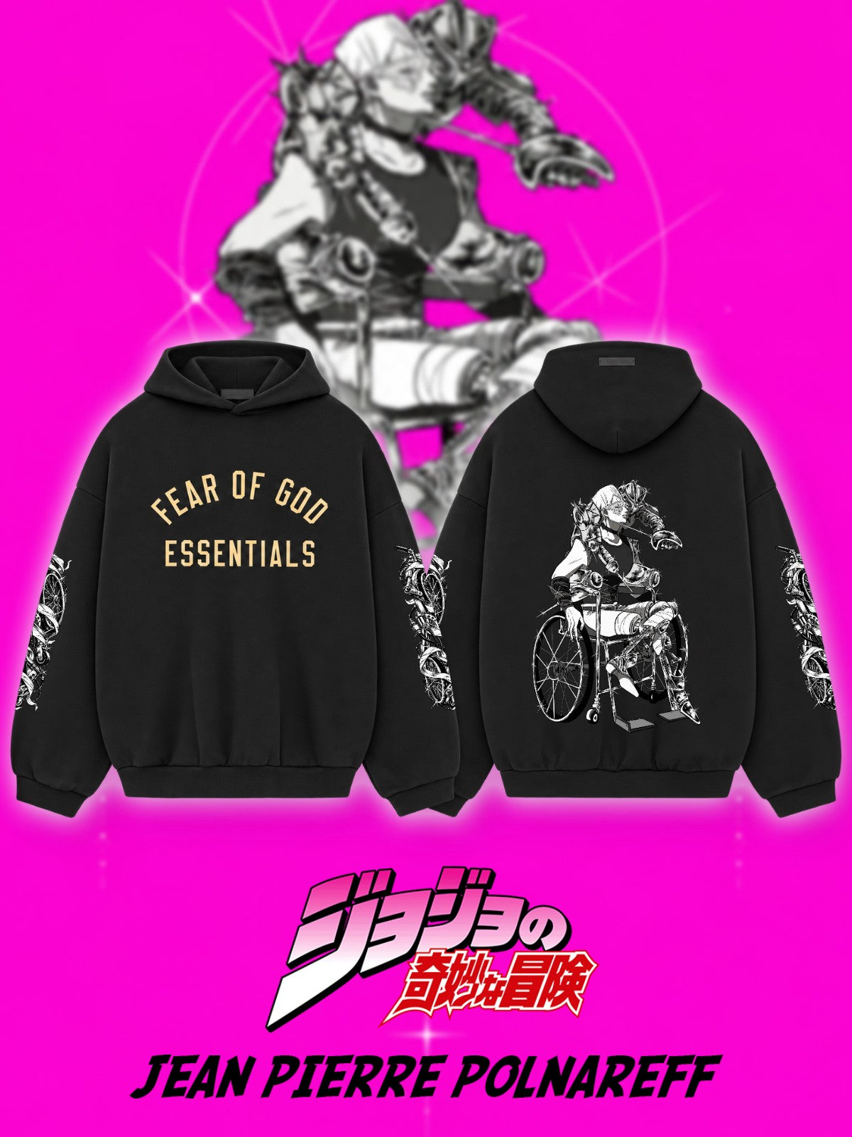 Jean Pierre Polnareff V.1 Custom Ess. Hoodie
