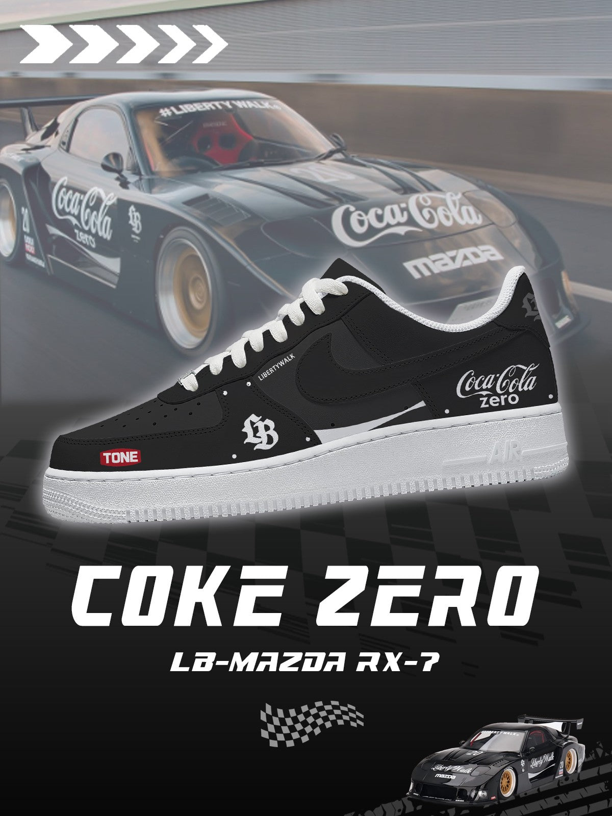 LB RX-7 Coke Zero V.1 Custom Sneakers