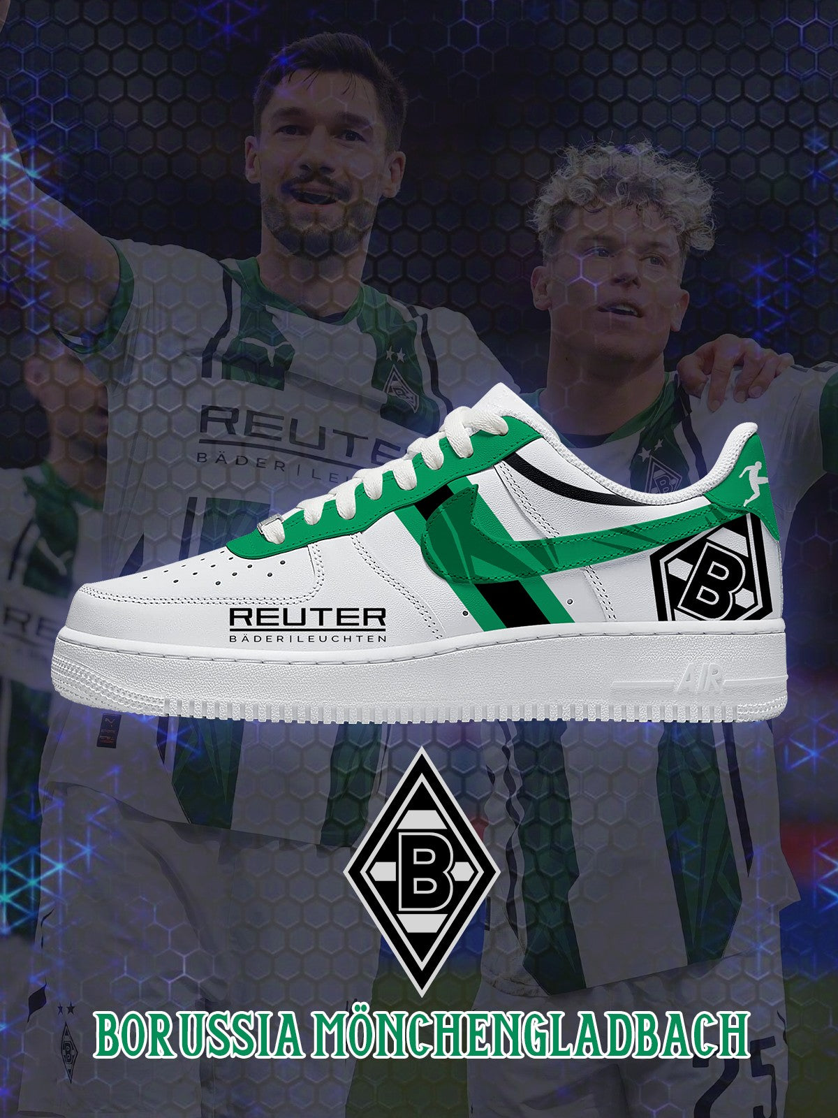 Borussia MG V.1 Custom Air-Style Sneakers