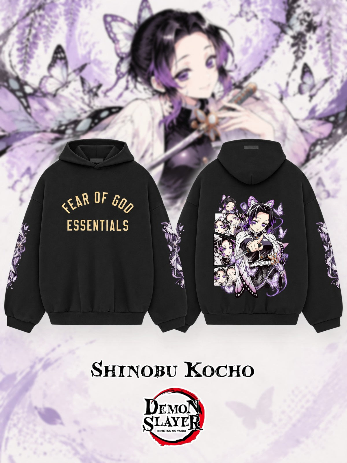 Shinobu Kocho V.1 Custom Ess. Hoodie