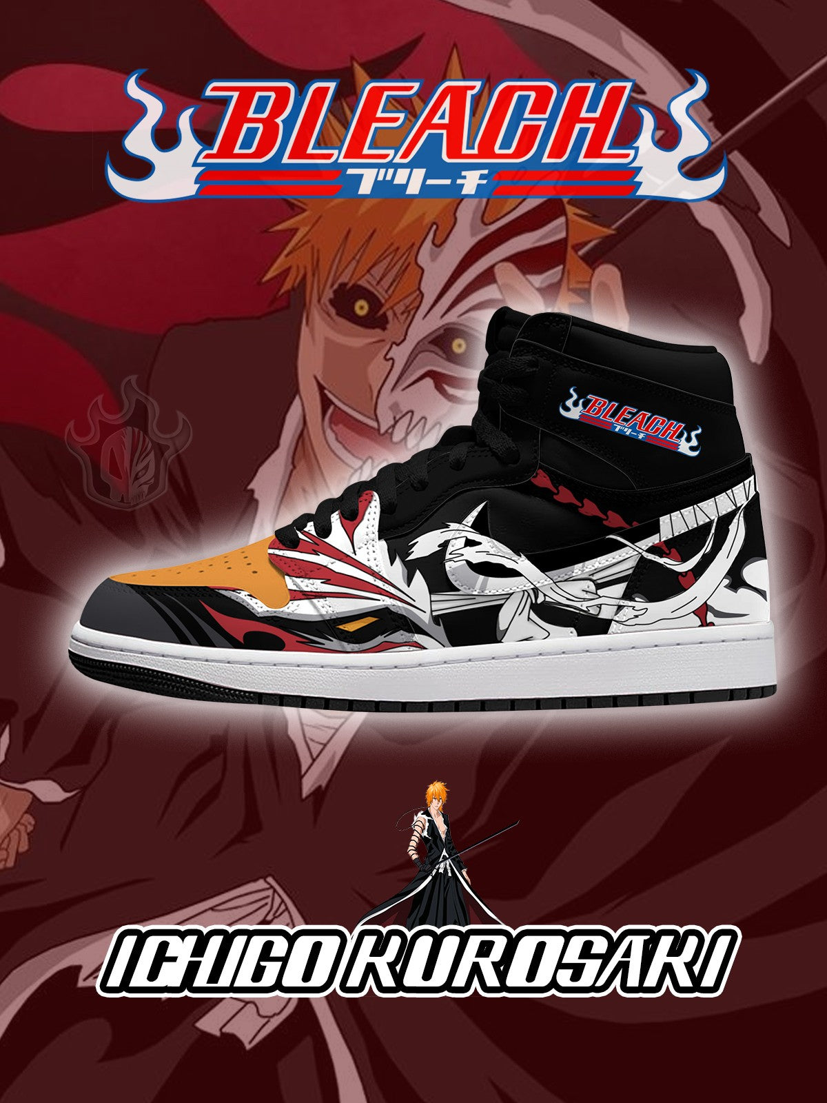 Ichigo Kurosaki V.2 Custom High-Top Sneakers