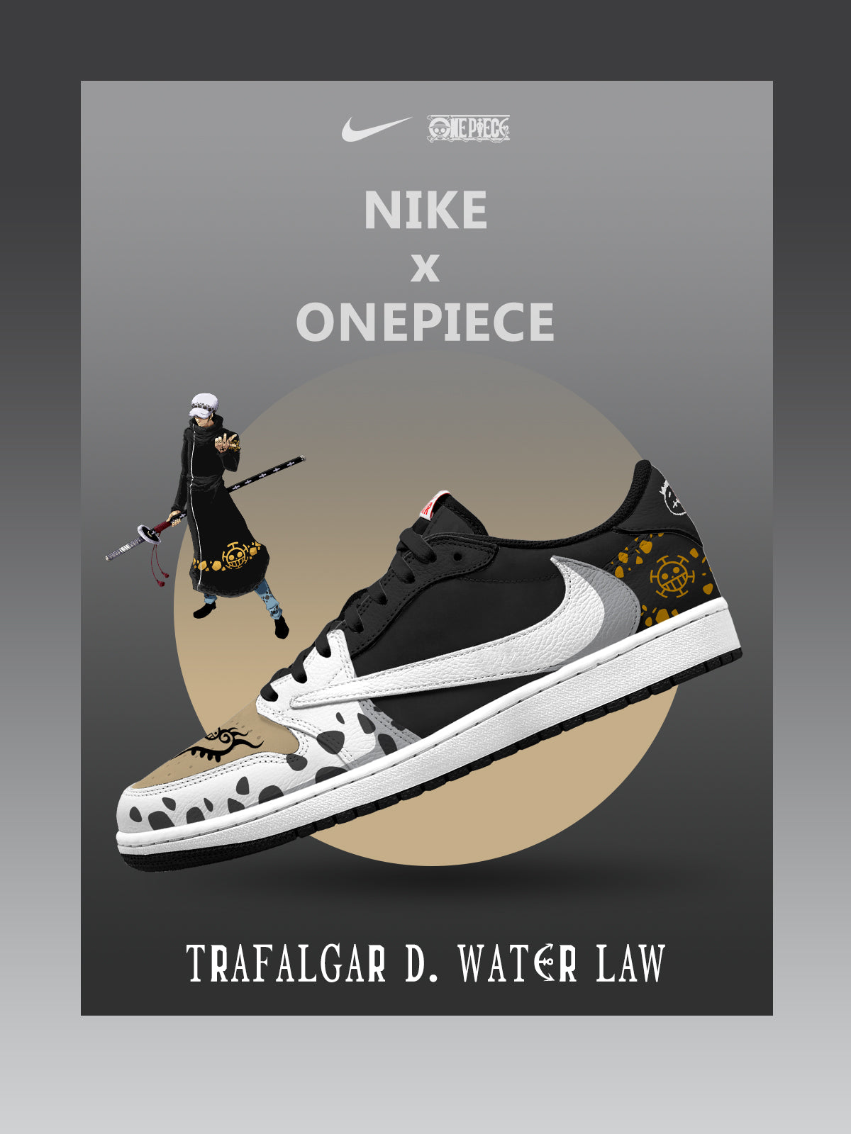 Trafalgar D. Water Law V.2 Custom TS Low Sneakers