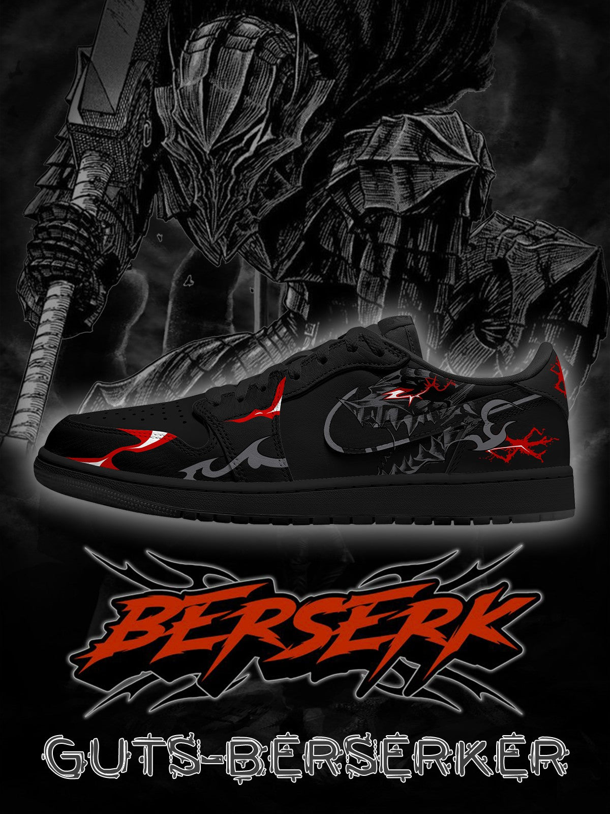 Guts Berserker V.5 Custom Low-Top Court Sneakers