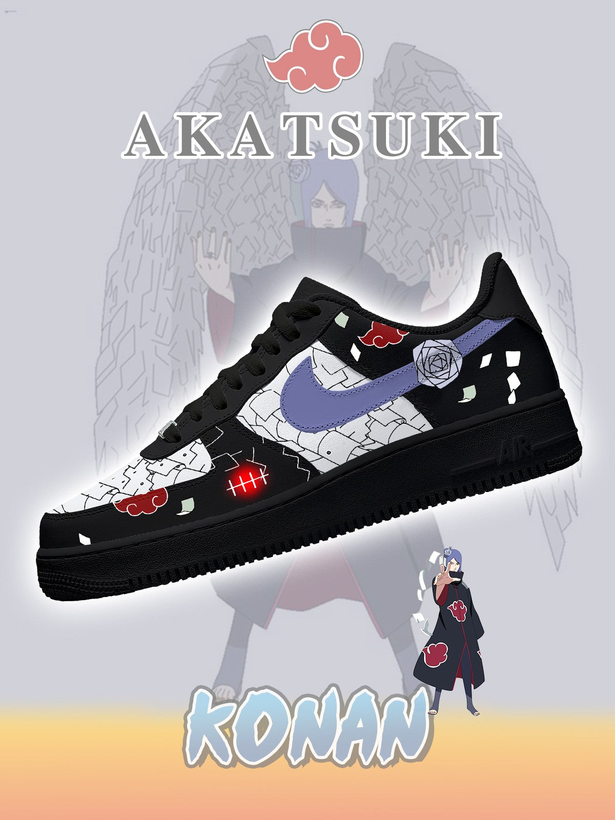 Akatsuki Konan Nr. 3 Custom Sneakers
