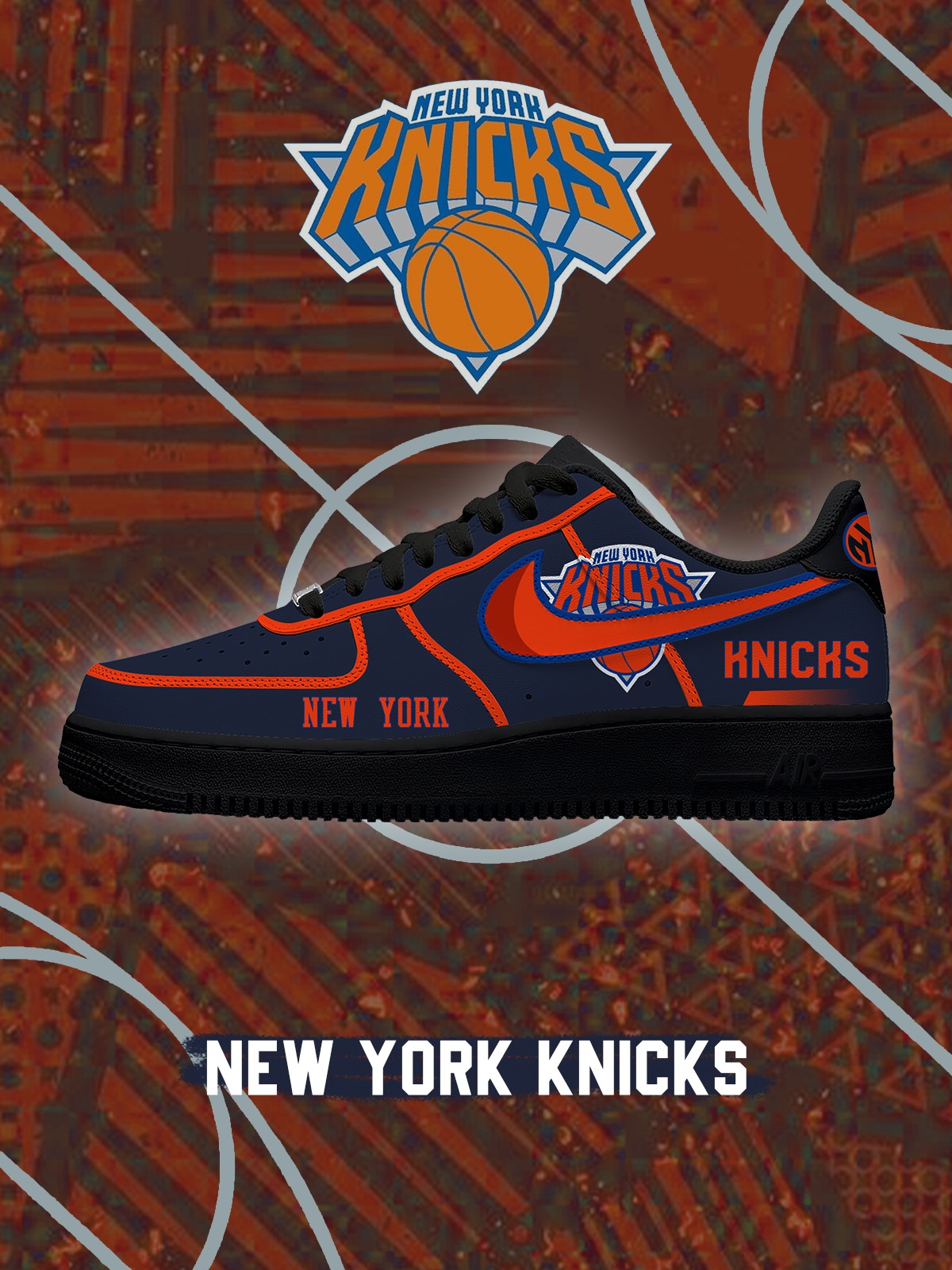 New York Basketball V.3 Custom Air-Style Sneakers
