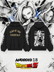 Android 18 V.1 Custom Ess. Hoodie