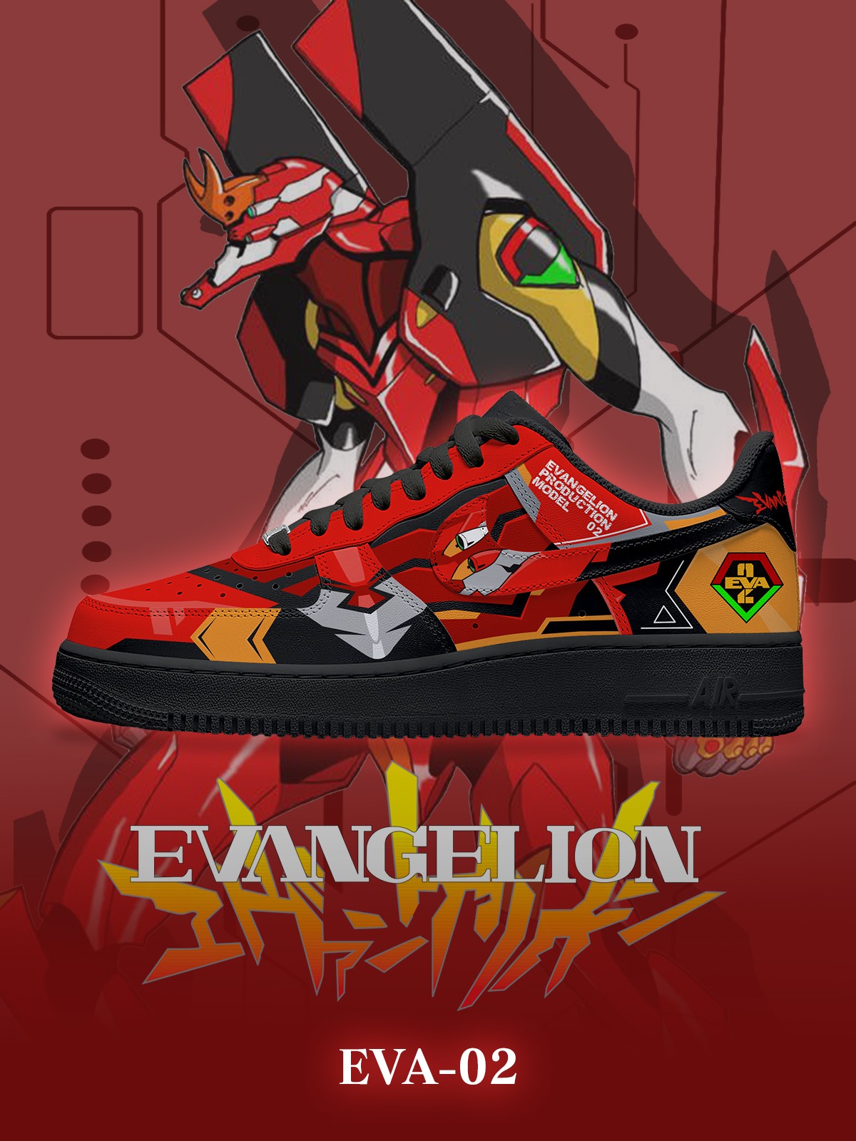 Eva-02 V.1 Custom Sneakers