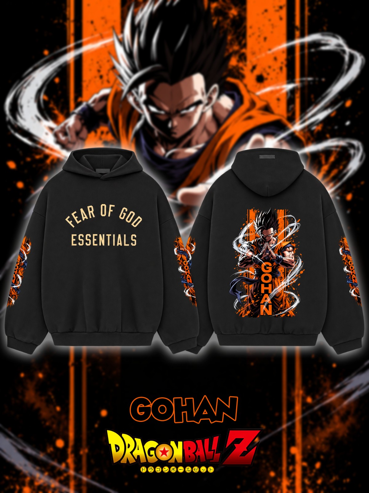 Gohan V.1 Custom Ess. Hoodie