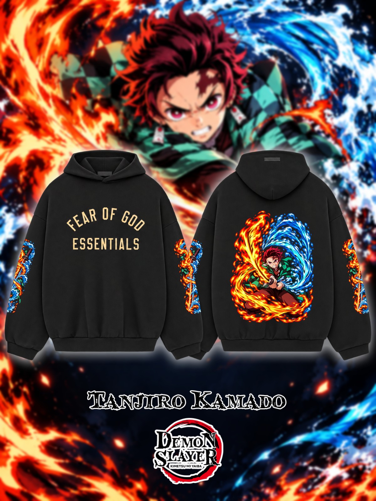 Tanjiro Kamado V.3 Custom Ess. Hoodie