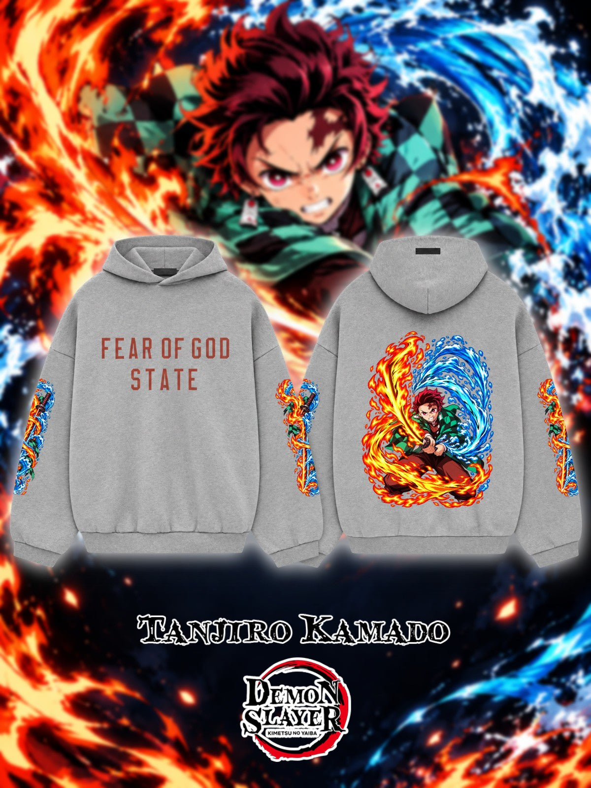 Tanjiro Kamado V.3 Custom Ess. Hoodie