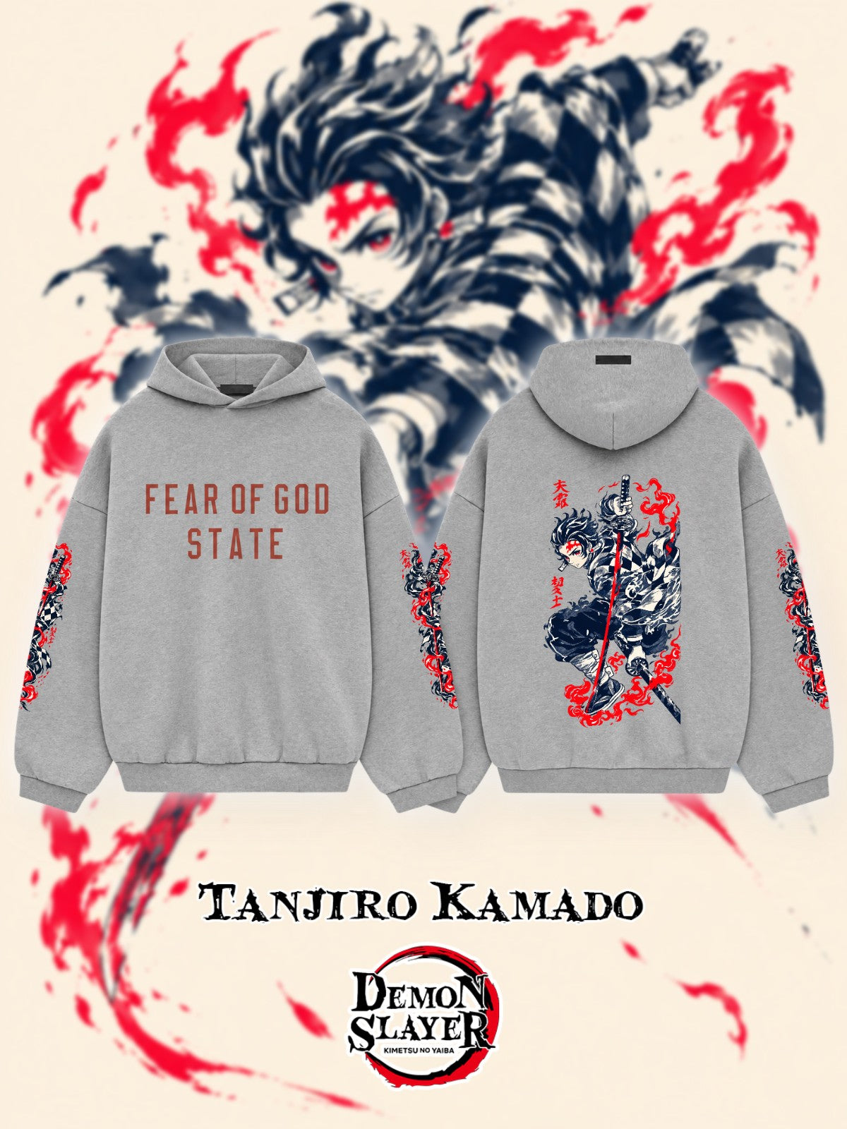 Tanjiro Kamado V.4 Custom Ess. Hoodie