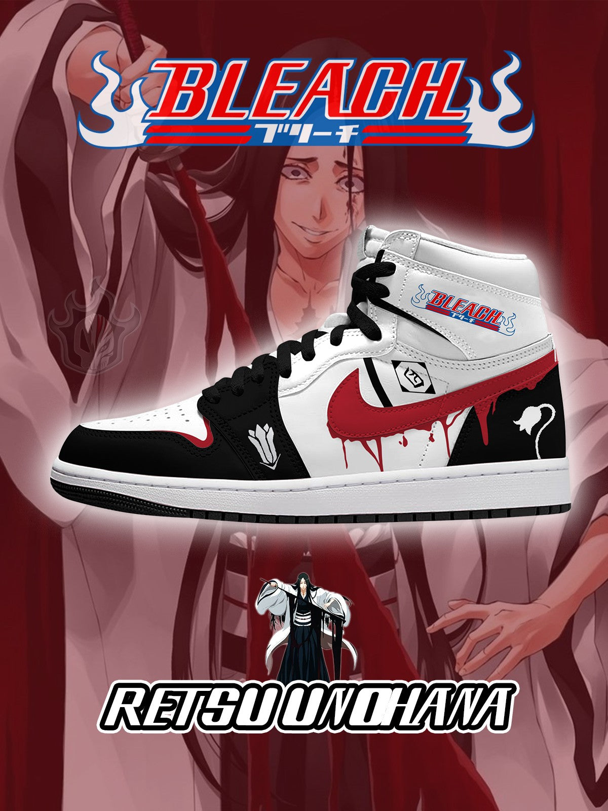 Retsu Unohana V.1 Custom High-Top Sneakers