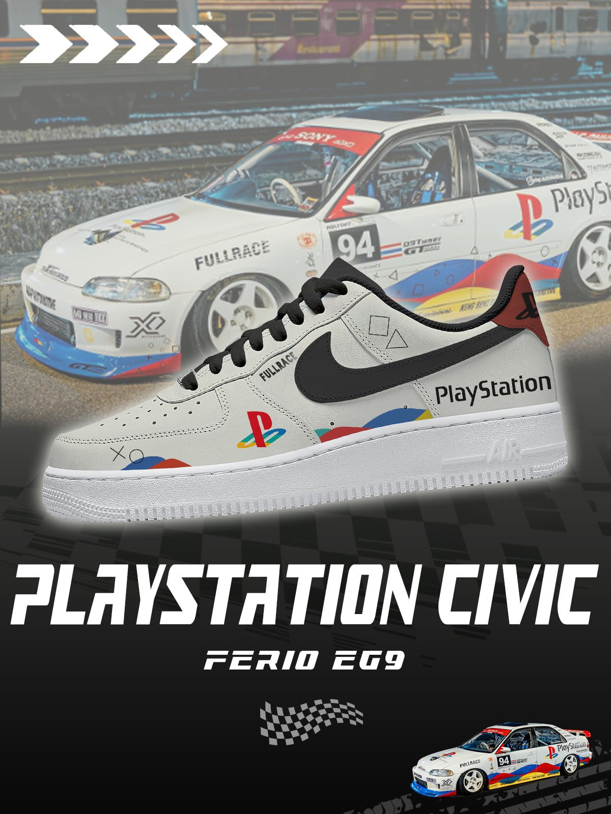 Civic Ferio EG9 V.1 Custom Sneakers