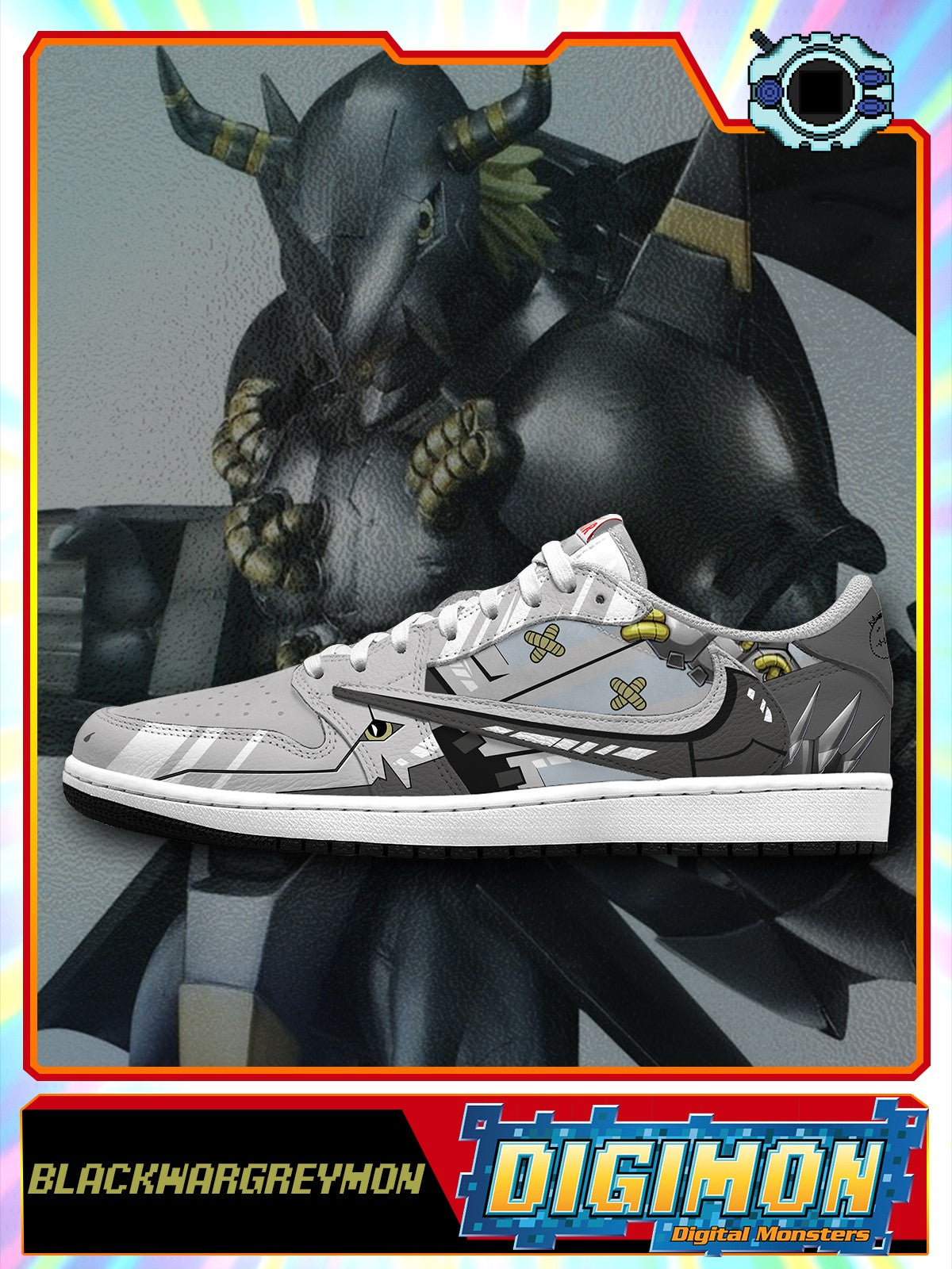 BlackWarGreymon V.1 Custom TS Low Sneakers