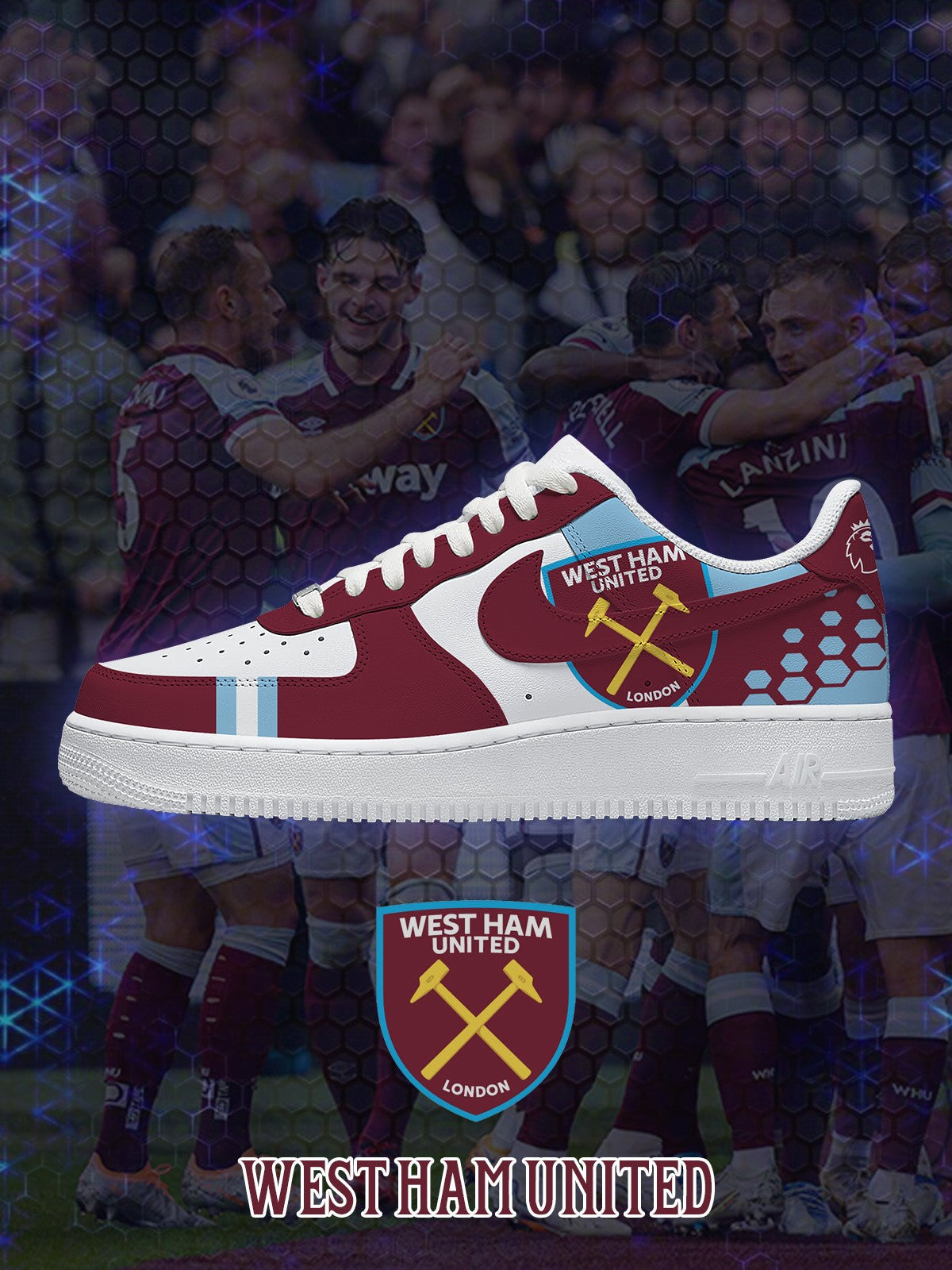 West Ham V.1 Custom Air-Style Sneakers