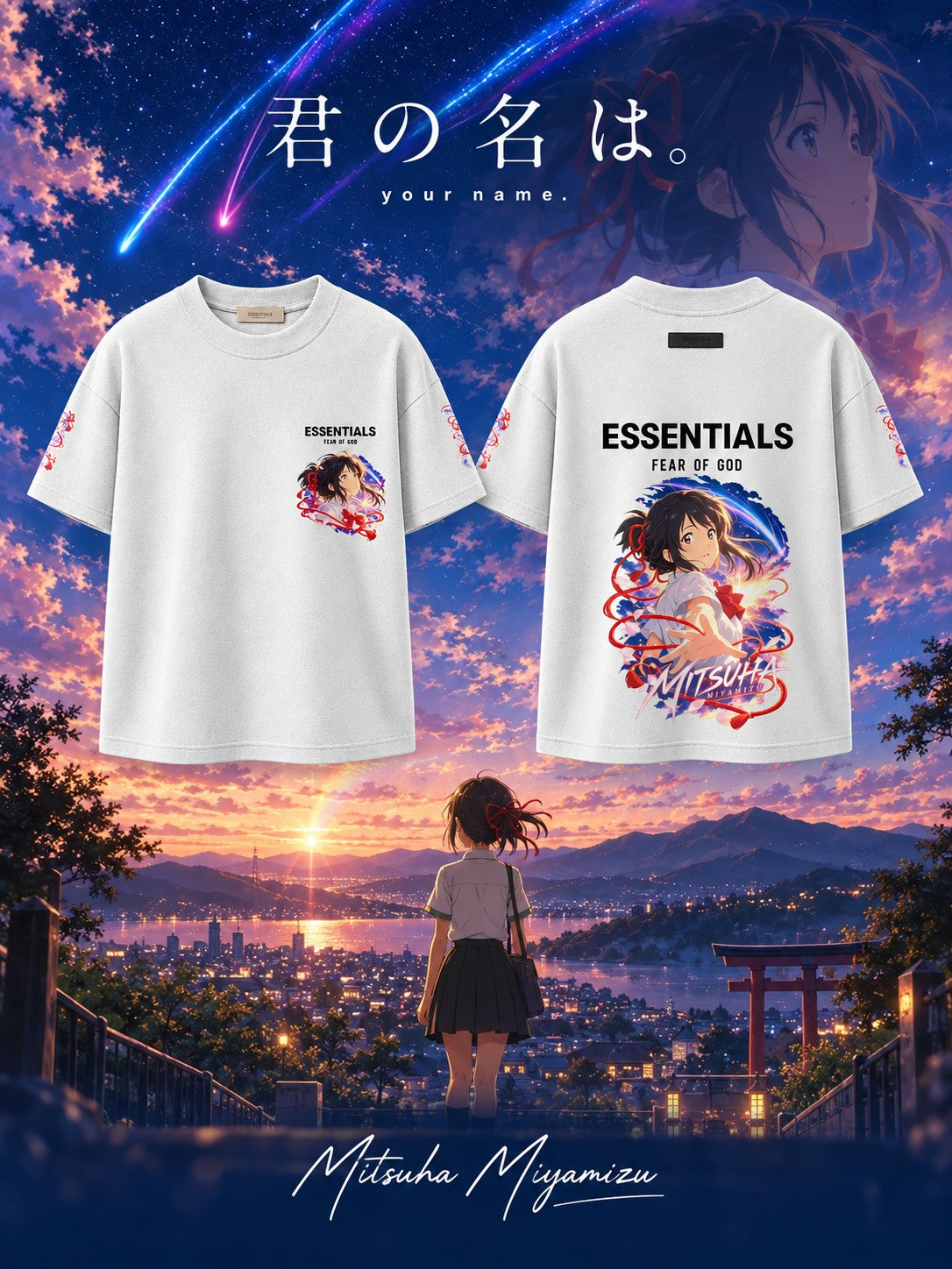Mitsuha Miyamizu V.1 Custom Ess. T-Shirt
