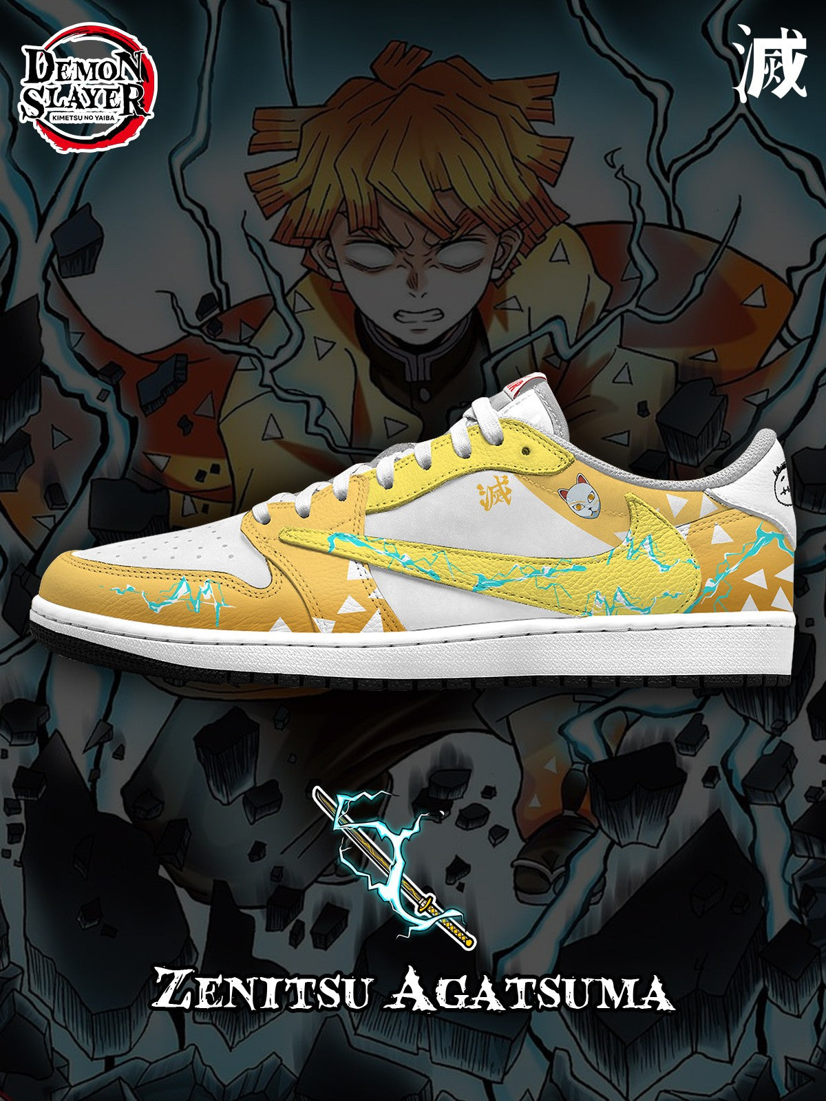 Zenitsu Agatsuma V.1 Custom TS Low Sneakers