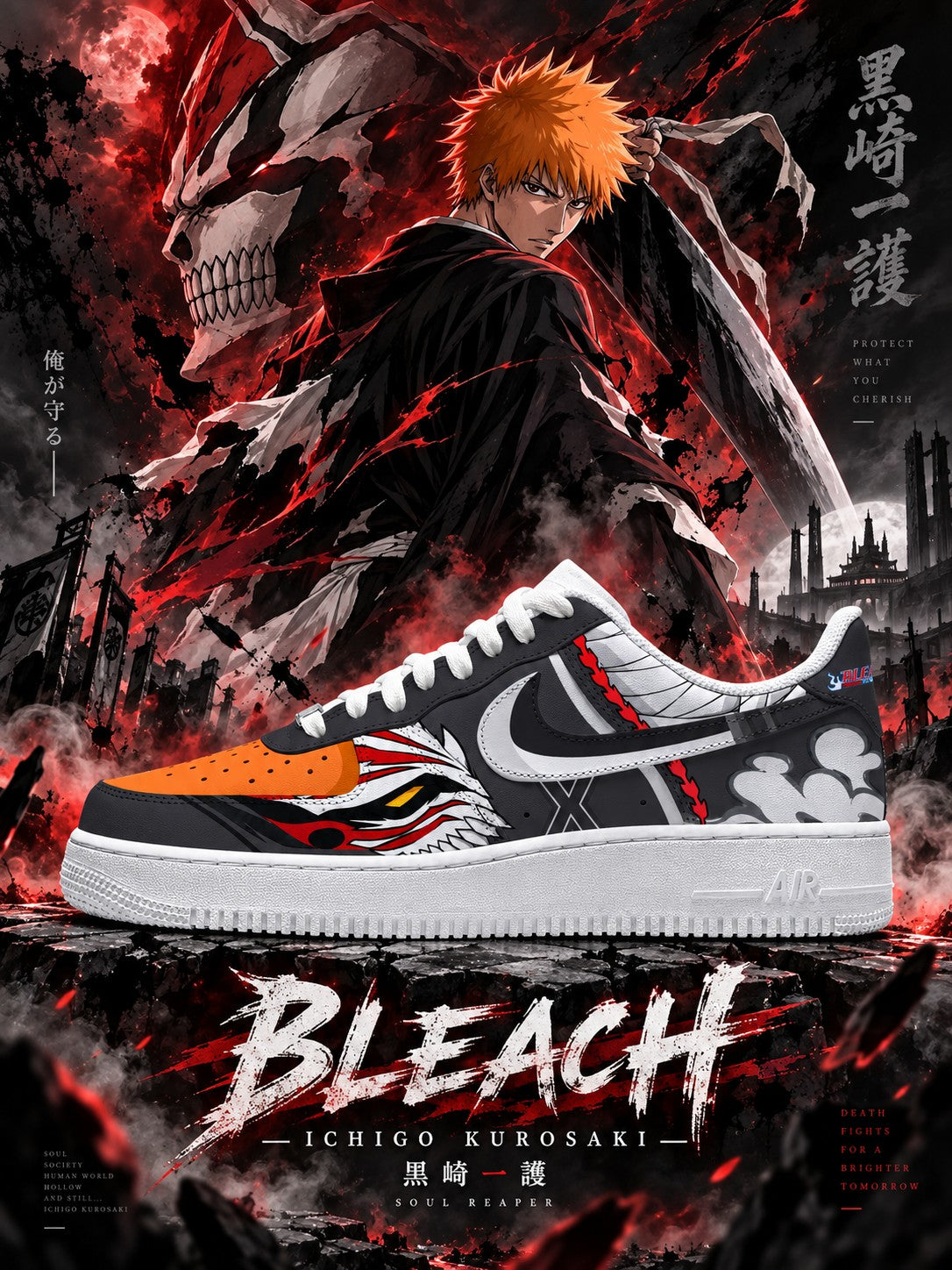 Ichigo Kurosaki V.4 Custom Air-Style Sneakers