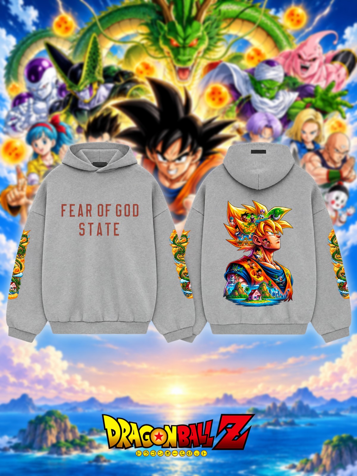 Son Goku V.3 Custom Ess. Hoodie