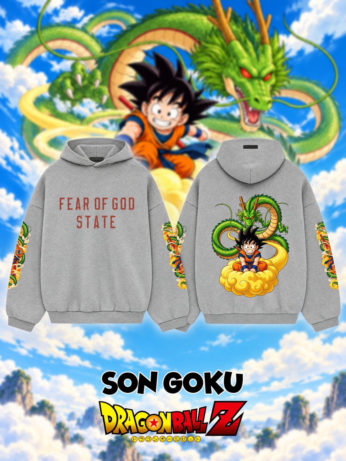 Son Goku V.4 Custom Ess. Hoodie