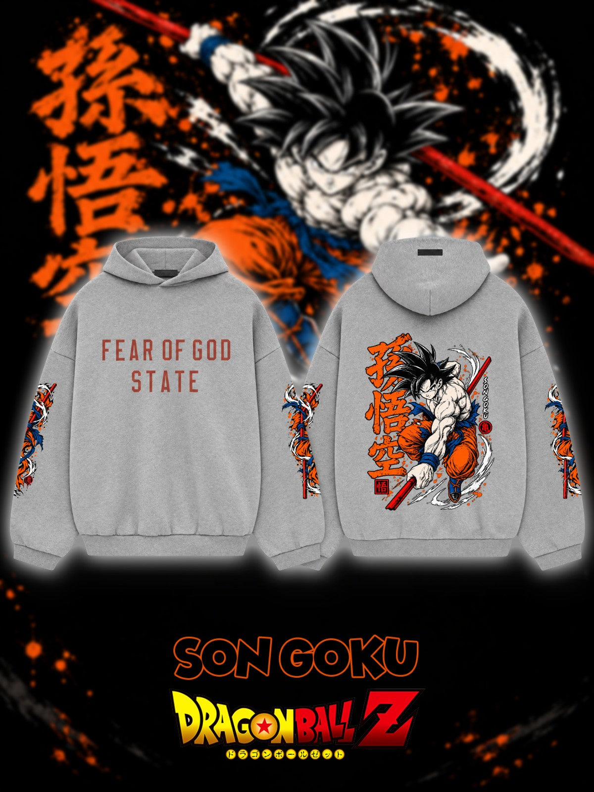 Son Goku V.5 Custom Ess. Hoodie