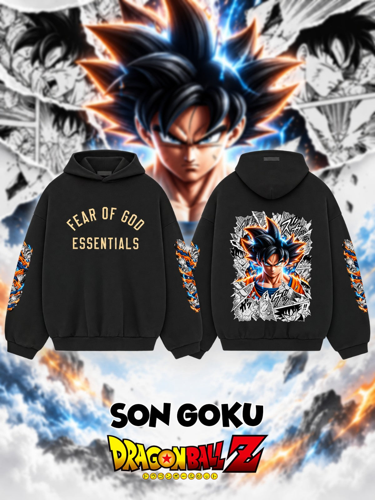 Son Goku V.6 Custom Ess. Hoodie