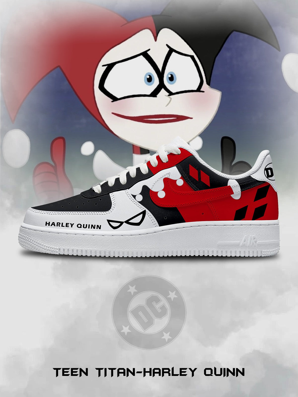 Teen Titan-Harley Quinn V.1 Custom Air-Style Sneakers