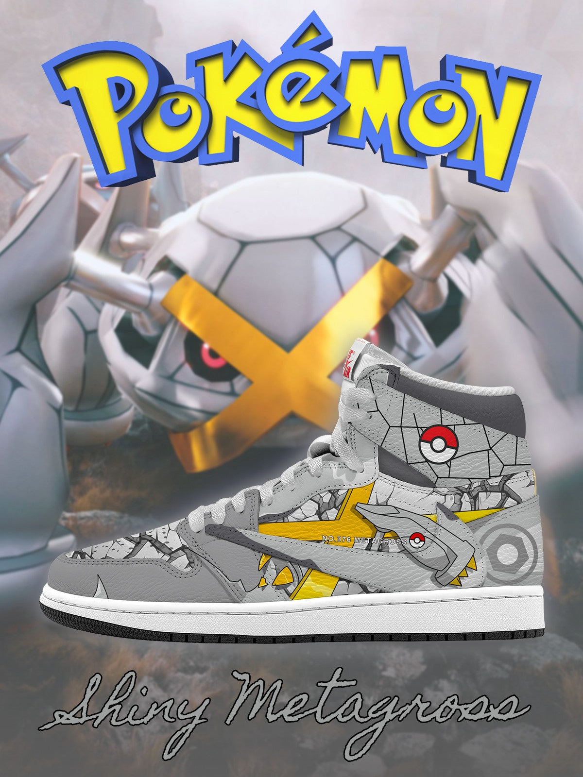 Shiny Metagross V.1 Custom TS High Sneakers