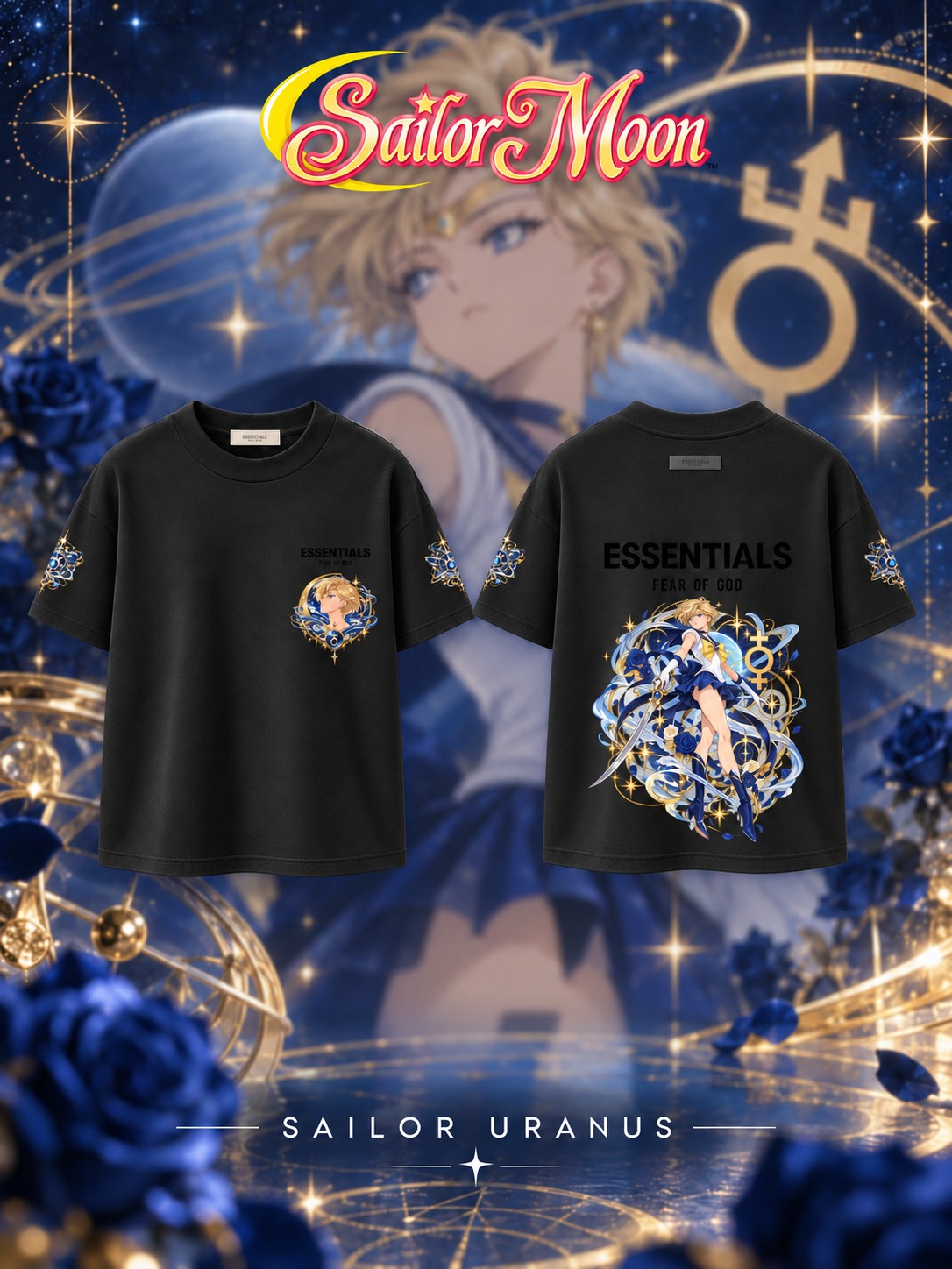 Sailor Uranus V.1 Custom Ess. T-Shirt