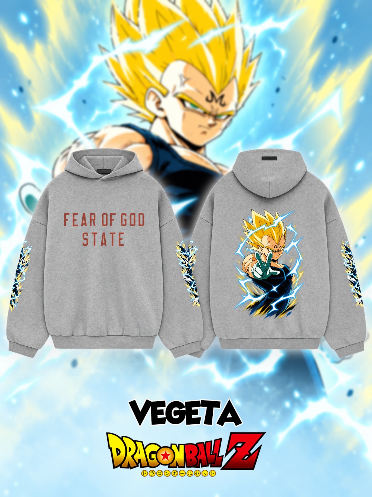 Vegeta V.1 Custom Ess. Hoodie