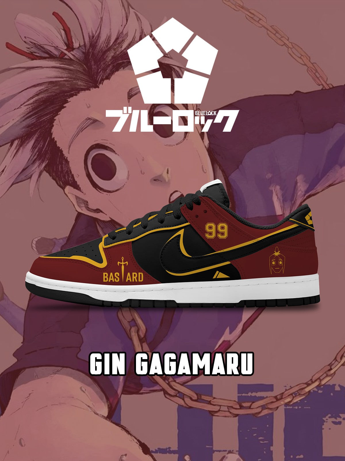 Gin Gagamaru V.2 Custom Court-Low-Sneaker