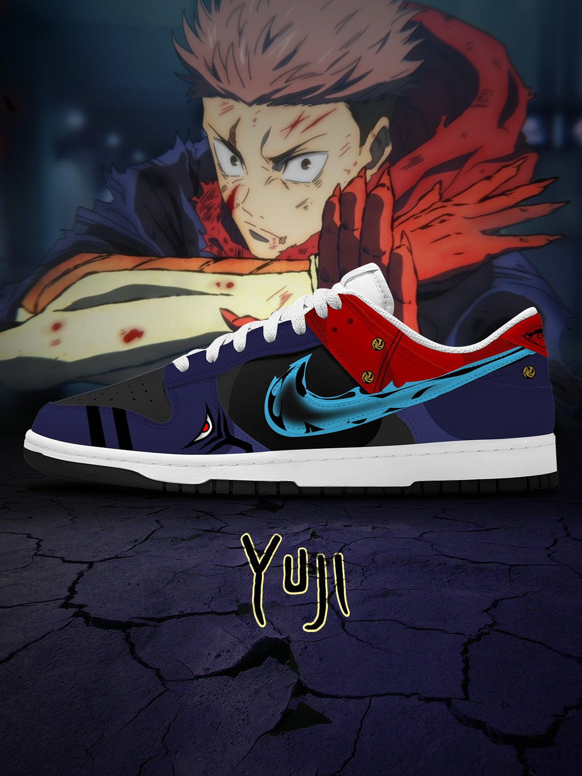 Yuji Itadori V.3 Custom SB-Style Sneakers