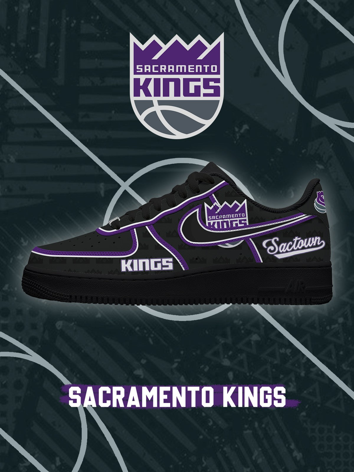 Sacramento Basketball V.4 Custom Air-Style Sneakers