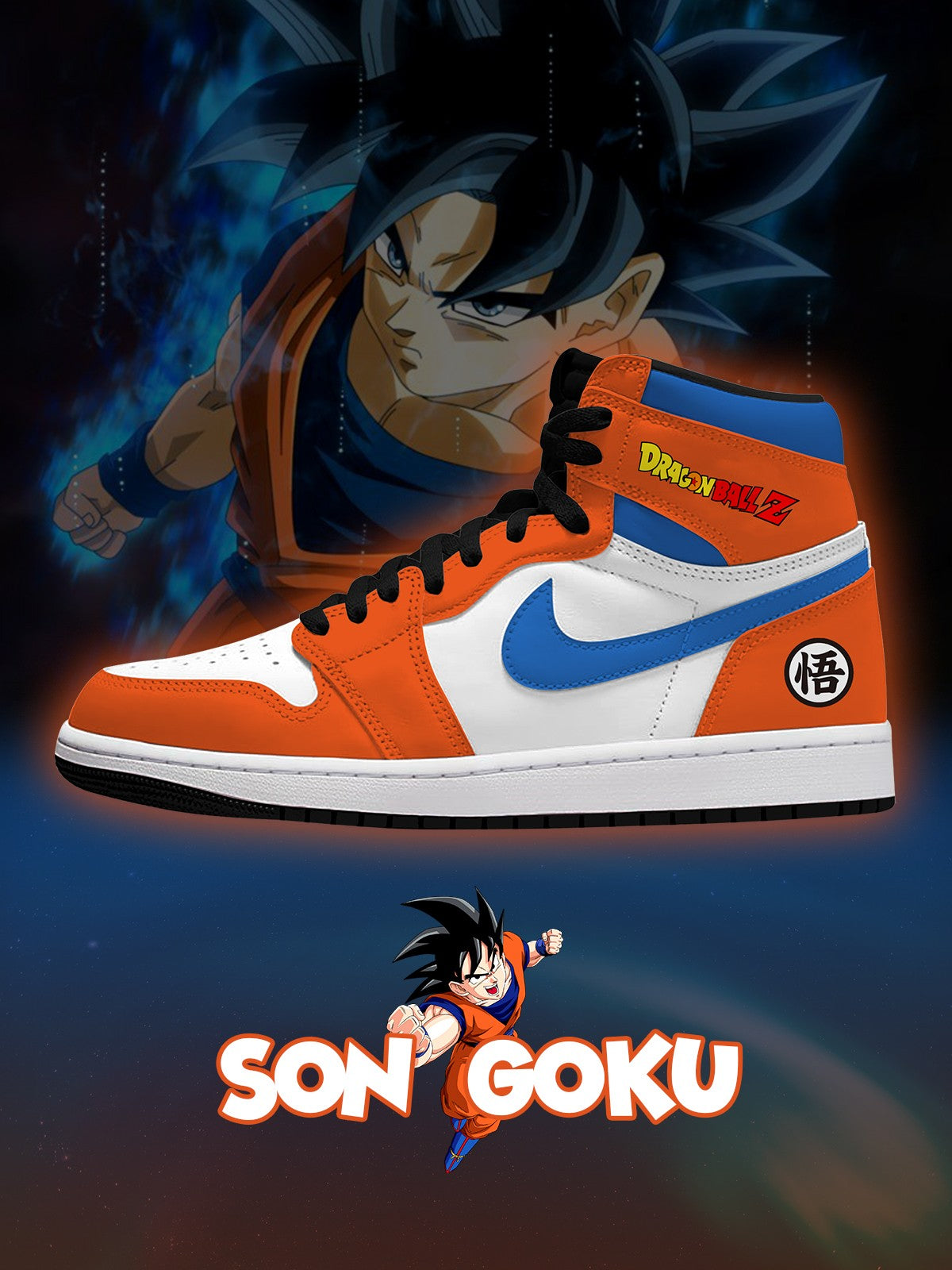 Son Goku V.1 Custom High-Top Sneakers