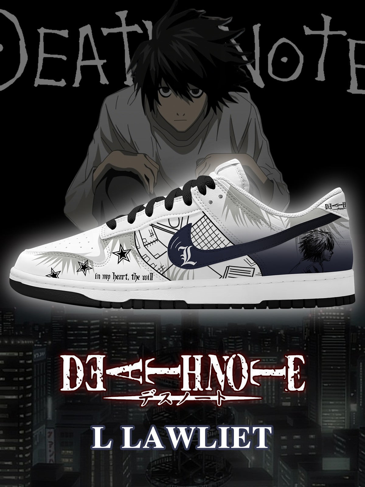 L Lawliet V.3 Custom SB-Style Sneakers