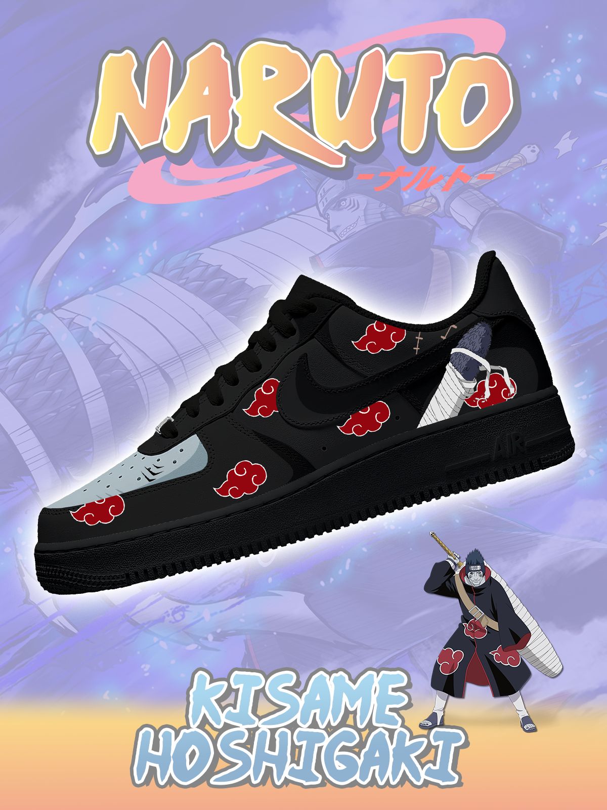 Akatsuki Kisame Hoshigaki No.1 Custom Sneakers