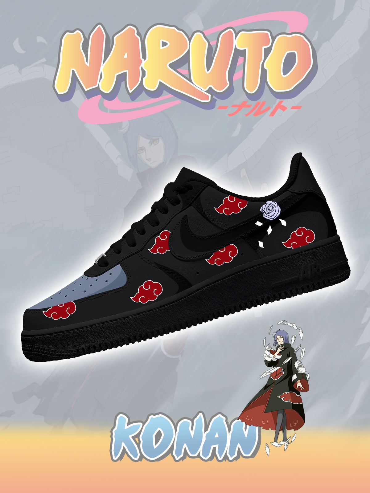 Akatsuki Konan Nr. 1 Custom Sneakers