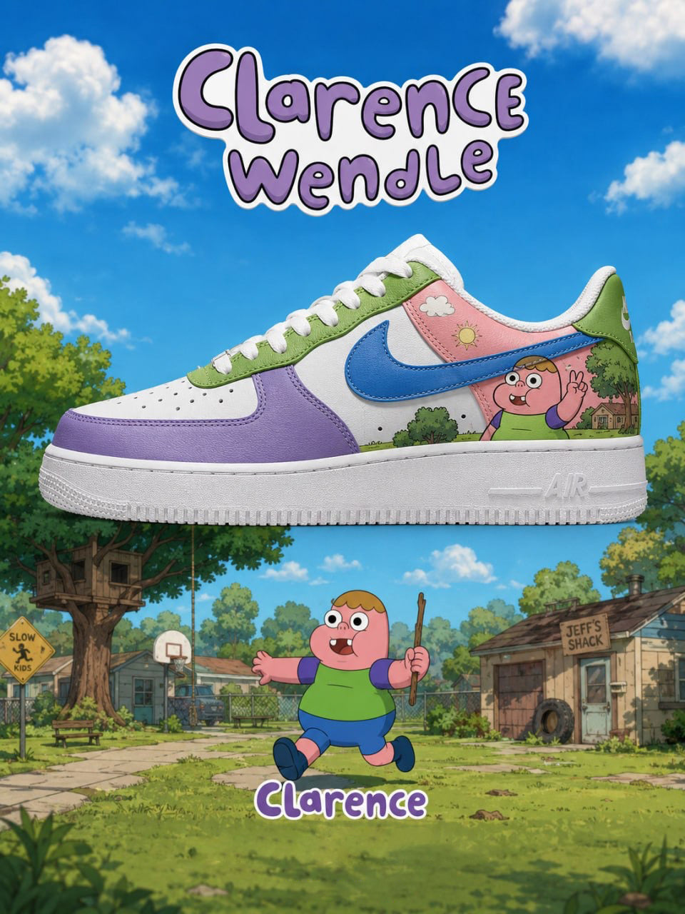 Clarence Wendle V.1 Custom Air-Style Sneakers