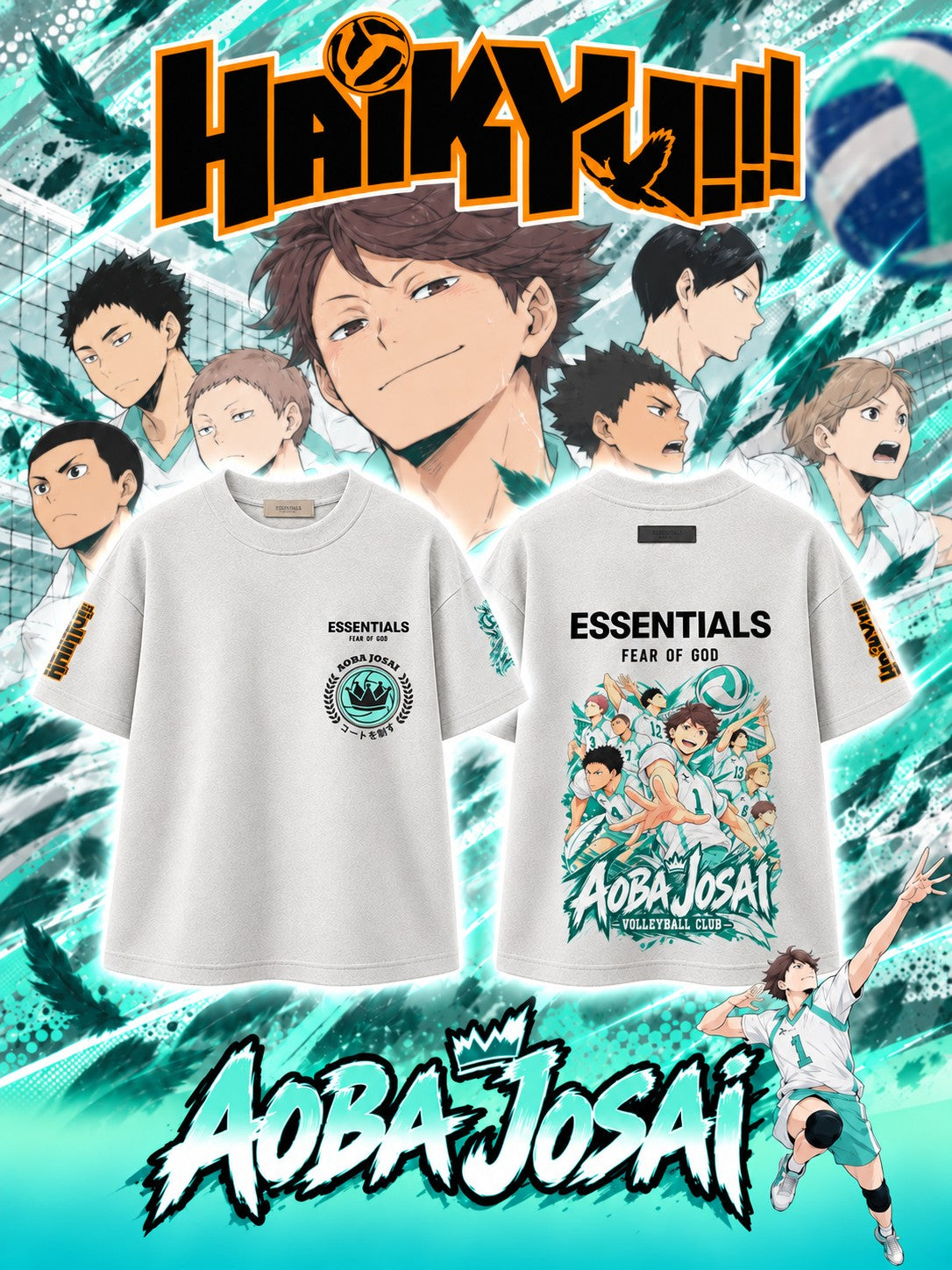 Aoba Johsai High V.1 Custom Ess. T-Shirt